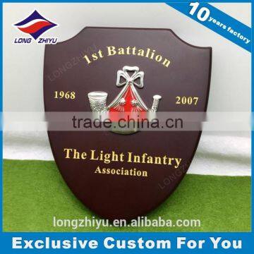 Manufacturer high quality souvenir plaques wooden craft shiled trophy awards