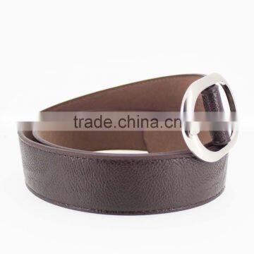 2015 Fashion PU Brown Leather Belt With High Quality Alloy Buckles in Yiwu