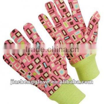 canvas cotton gloves,garden glove from fujian, cotton knitted gloves