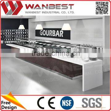 Commercial Salad Solid Surface Bar Counter Design Countertop