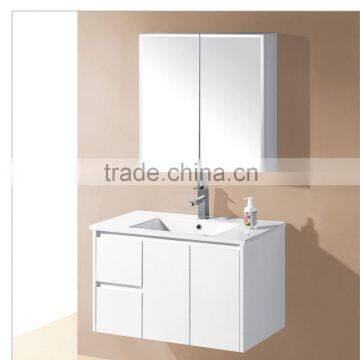 White marble bathroom unit bathroom vanity unit with marble top ceramic basin bathroom set