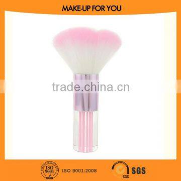 Synthetic kabuki brush set with flower shape and acrylic handle