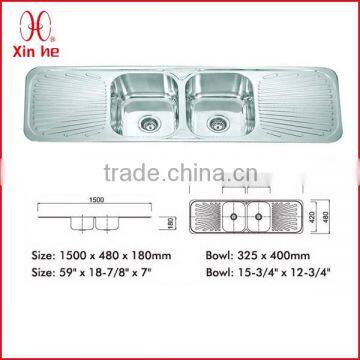 Double Draining Board Sink kitchen equipment