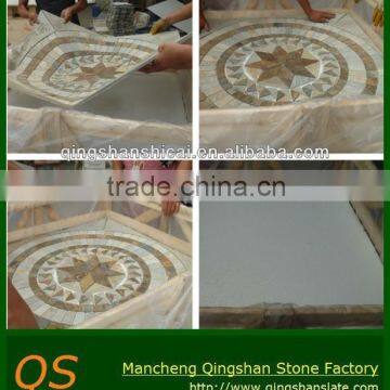 natural stone slate medallions tiles