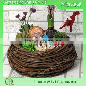 wicker bird nesting basket Garden Rattan Flower Planter Pot, Wicker Flower Pots