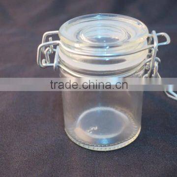 6.5cm high X4.5cm diameter metal buckle cap round glass bottles