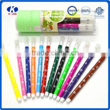 Promotional 12pcs 7inch water color pen in plastic tube for drawing