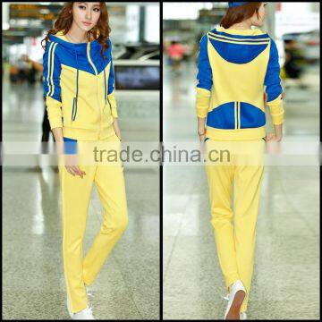 Custom Latest Design Sports Track Suits 100% Cotton Women Sport Tracksuit Fleece Tracksuit photo-5