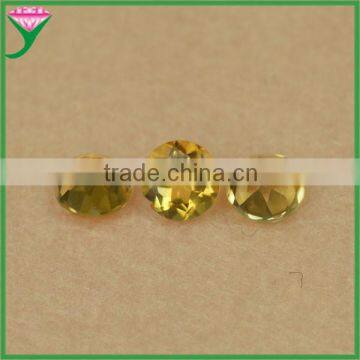 Wholesale Charming loose round shape natural golden yellow topaz stone price