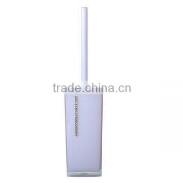 Fashional square shape white bathroom toilet brush holder