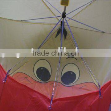 19"*8k cute whole duck shape kids umbrella