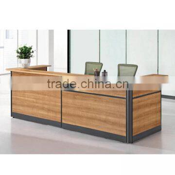 High Quality Simple Wooden Reception Counter with 3-drawer Cabinet