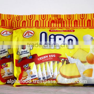 Vietnam Delicious Good Price 300G LIPO Cream Egg Cookies for Breakfast and Snack