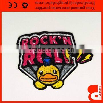 Embroidered rock'n roll big yellow duck patch for band