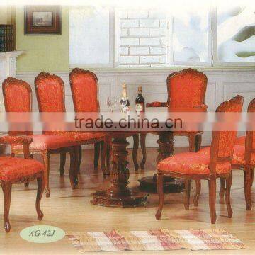 Teak Dining Set Classic Design Bunga Setangkai 2 Indoor Furniture