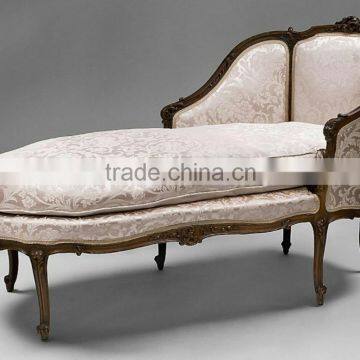 Stunning French Louis XVI Chaise Lounge Sofa Couch