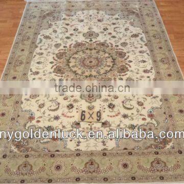 6x9ft hand knotted oriental silk/wool mixed rugs