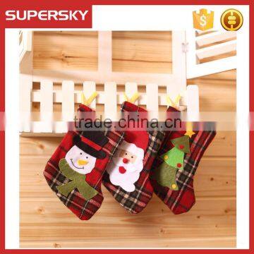 V-284 Pretty santa claus merry christmas socks christmas tree hanging ornaments baby christmas decoration