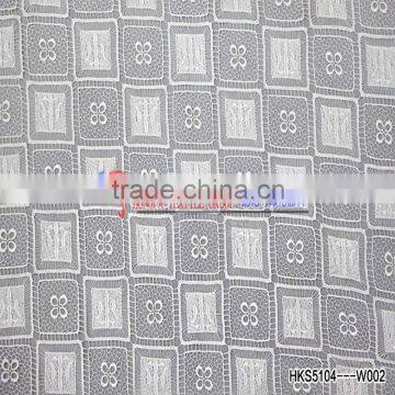 Polyester Yarn Embroidery Machine Chemical Lace Fabric For Wedding Dress