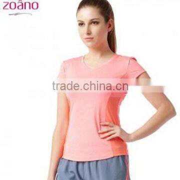 Wholesale women functional fabric sport shirts /OEM yoga wear