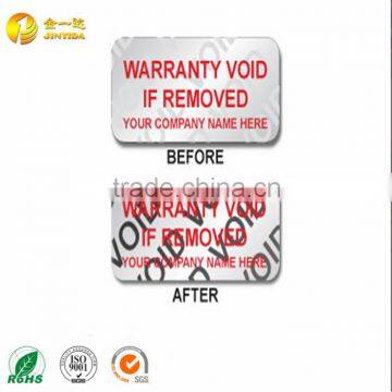 High End Printable PET Warranty Void Stickers photo-4