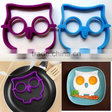 Funny clown owl shape Silicone Fried Egg Mold Ring Art Breakfast /silicone egg poacher