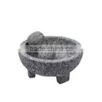 3 legged granite mortar and pestle