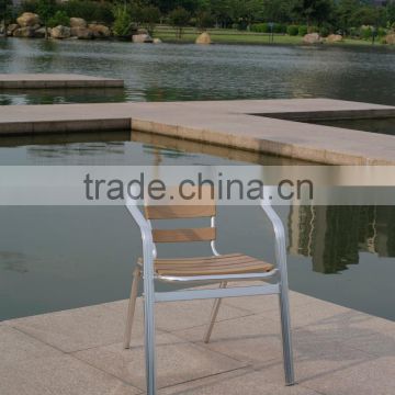 stackable aluminum frame wood dining chair (YC050)