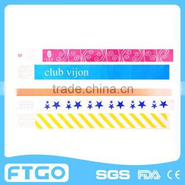 adhesive paper wristband/tyvek bracelet/tyvek id band