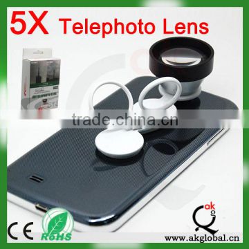 5x telephoto lens ,5x zoom lens for mobile phone,zoom telescope lens for smartphone Samsung galaxy S4 S3 mini Iphone Ipad