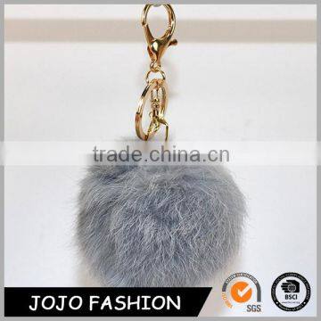 Fashion girls' gift furry ball key ring custom fur pom pom keychain                        
                                                                                Supplier's Choice