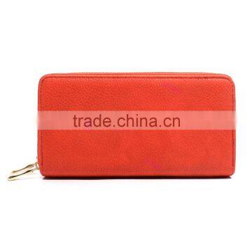 Woman Leather Wallet Brown Classic Elegant Style Plain Color Double Zipper PU Leather Fashion Women Leather Wallet photo-4