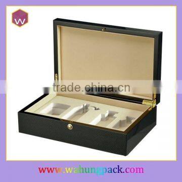 EVA insert gift storage box wooden case for gift perfume wholesale