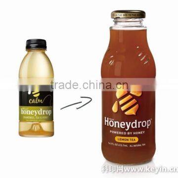 14oz and 420ml glass honey bottle with twist off cap