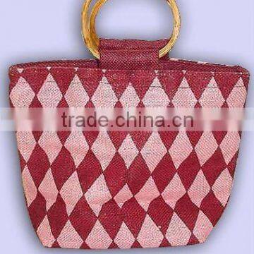 Screen Printed Ladies Jute Tote Hand Bag