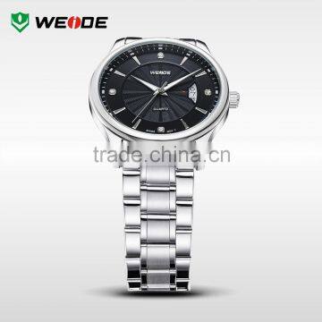 WEIDE Stainless Steel Elegance Mens Custom Logo Quartz Watch 5 Atm Water Resistant photo-5
