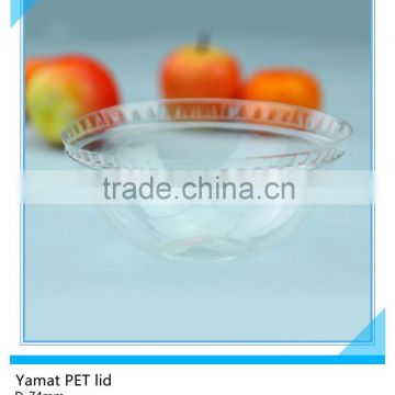 74mm Diamater PET Dome Lid for Disposable Plastic Cup