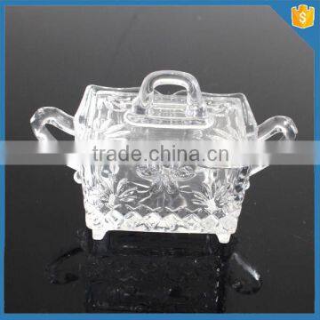 Fine gift crystal glass jewelly box with ear