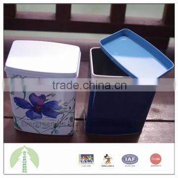 Evergreen Tin Box 12.35*8.00*18.65 cm Round Head Rectangle With Lift-off Lid and PVC Window photo-5