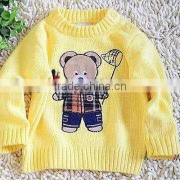 children's pullover sweater with lovely embroidery patch