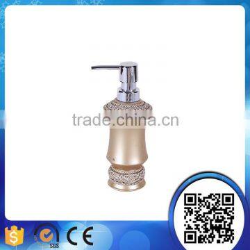 2016 Wholesale China High Grade Gold Polyresin Bathroom Accessory Set With Liquid Soap Dispenser