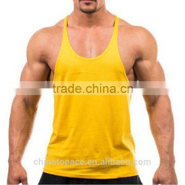 100% Polyester Quick Dry Dri Fit Mens Stringer Tank Top Custom Design Factory Price photo-2