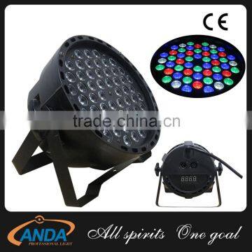 High quality 54x3w rgbw stage led par can light par 64 with cheap shipping charge