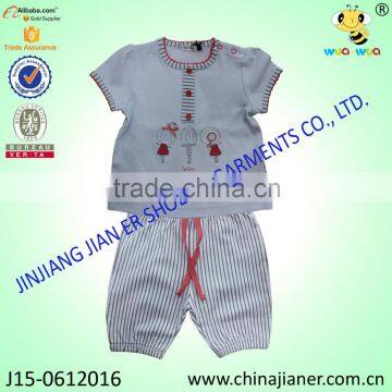 Short Sleeve Two-piece Beautiful Gril Baby Summer Sets photo-2