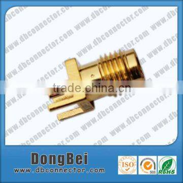 SMA 50ohm straight female pcb edge rf connector for microstrip