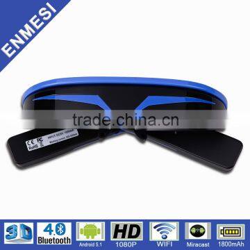 2016 Trending Products 98inch Android Wifi HD 3D Video Glasses with Player