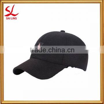 Men's Winter Warm Woolen Peaked Baseball Cap Hat With Earmuffs Metal Buckle