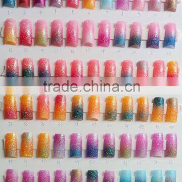 Kaho OEM/ODM designed false nail Salon nails glitter powder nails tips