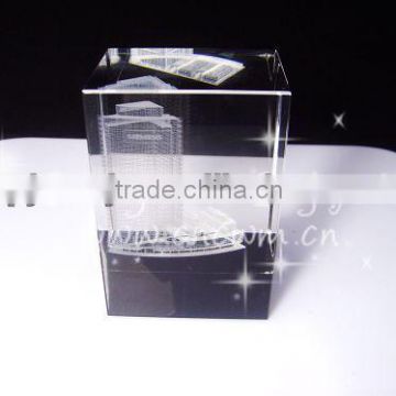 3D Laser Engraved Crystal Model Building Crystal Constructional Building