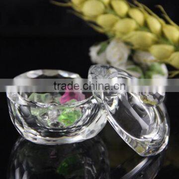 Heart Shaped Crystal Glass Jewelry Box COM016